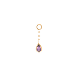 Concorde – 14K Gold Amethyst + Chain Charm