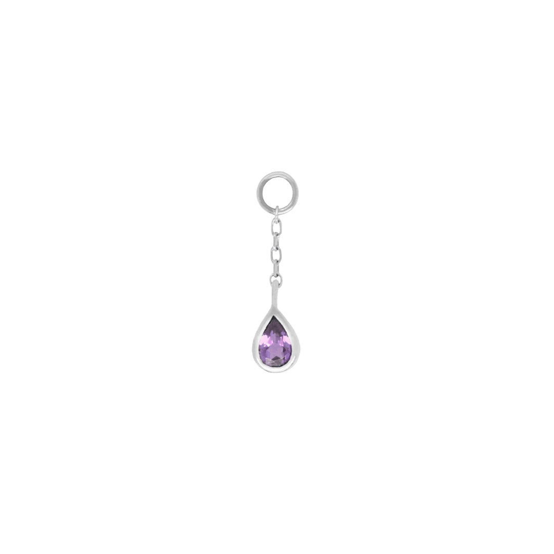 Concorde – 14K Gold Amethyst + Chain Charm