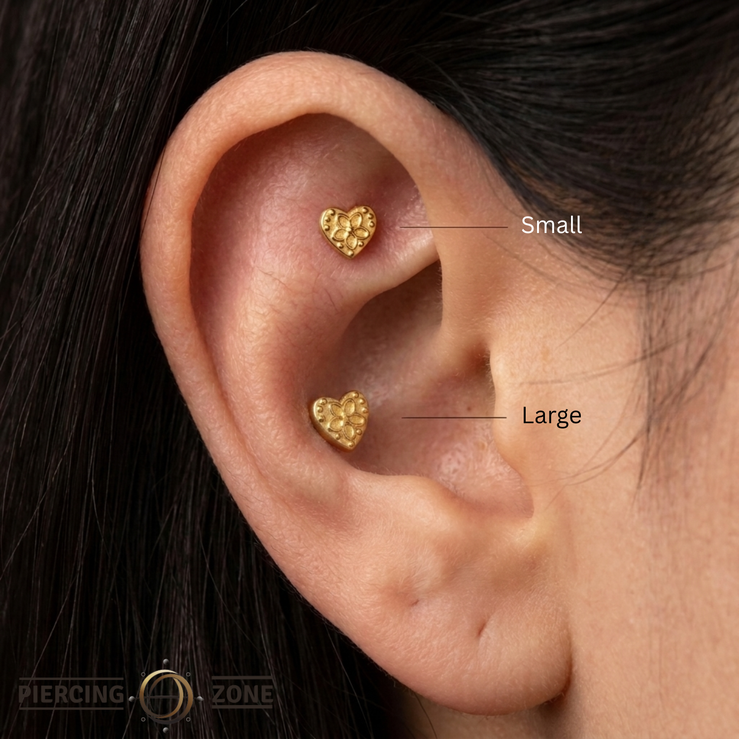 Cosmic Heart - 18K Gold Threadless End