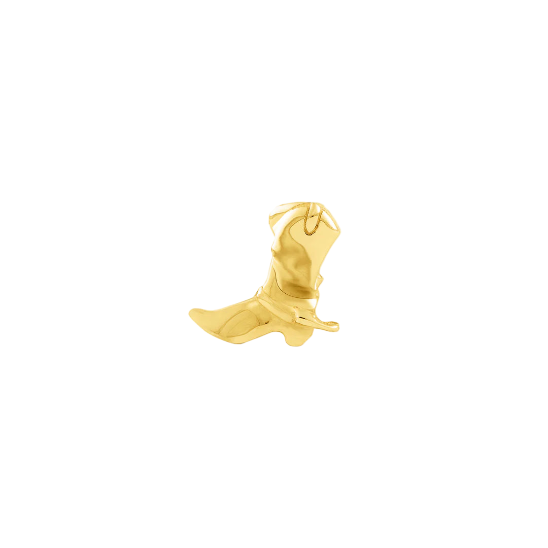Cowgirl Boot End in Yellow Gold – Studio Lighting View