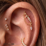 Creed CZ – 14K Gold Threadless End