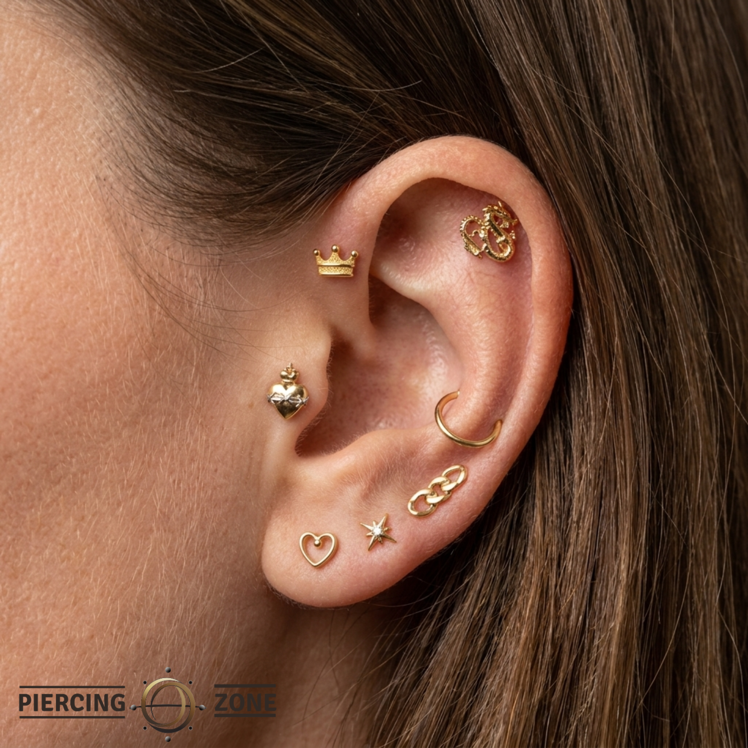 Crown - 18K Gold Threadless End