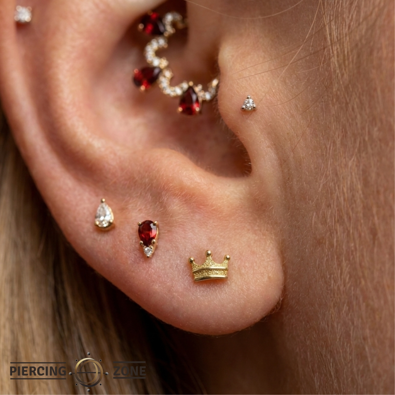 Crown - 18K Gold Threadless End