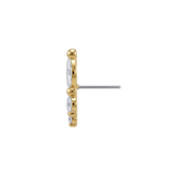Cybele - 18K Gold Gem Threadless/Threaded End - piercing - zone.com