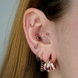 Arachne – Black Spinel 14K Gold Threadless End