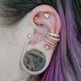 Bee Chic – CZ 14K Gold Threadless End