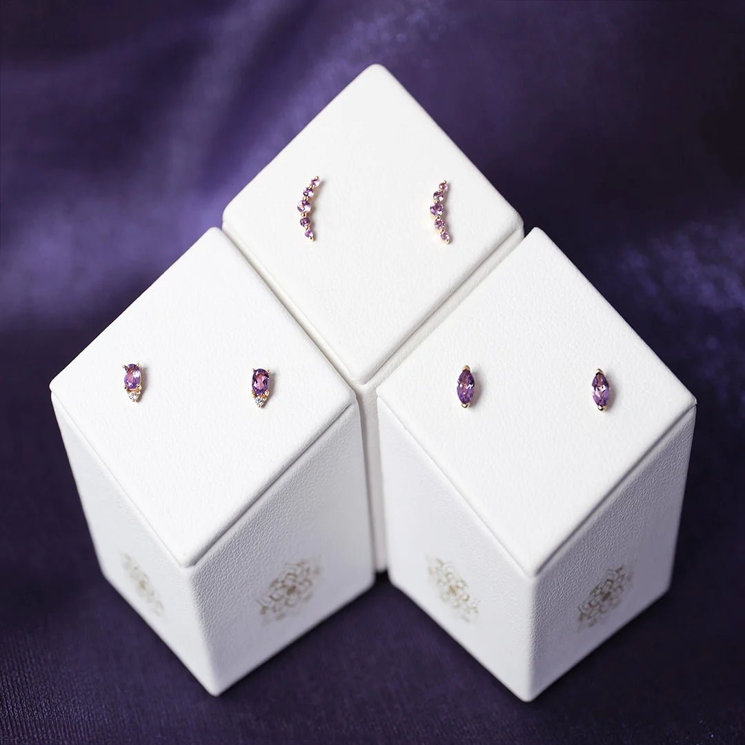 Eternal Threadless End – 14K Gold Amethyst