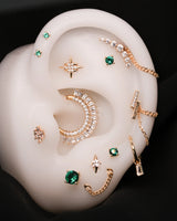 Emerald Prong – 14K Gold Lab-Grown Threadless End