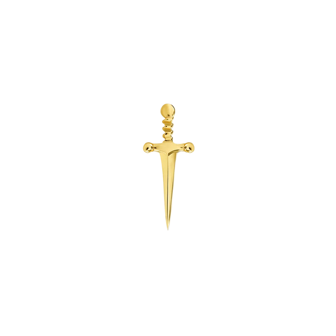 Dagger – 14K Gold Threadless & Threaded End