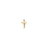 Dagger End - 18K Gold Threadless End - piercing - zone.com
