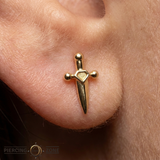 Dagger End - 18K Gold Threadless End