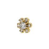Daisy 6 - Stones – 14K Gold Threadless/Threaded End
