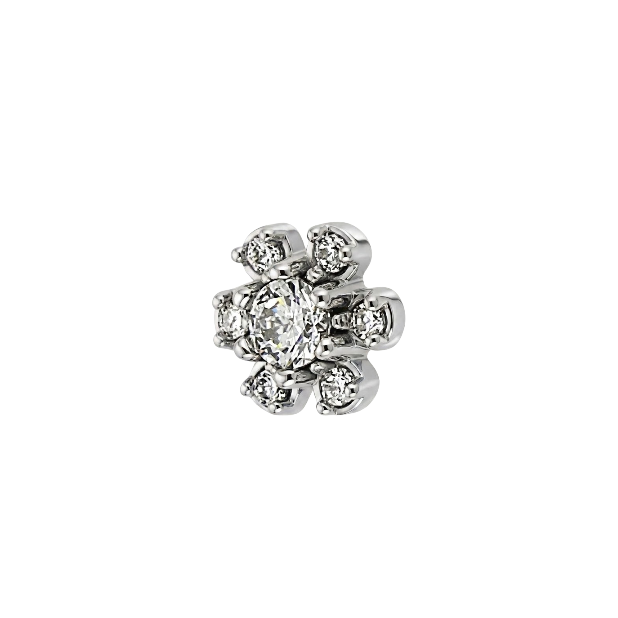 Daisy 6 - Stones – 14K Gold Threadless/Threaded End