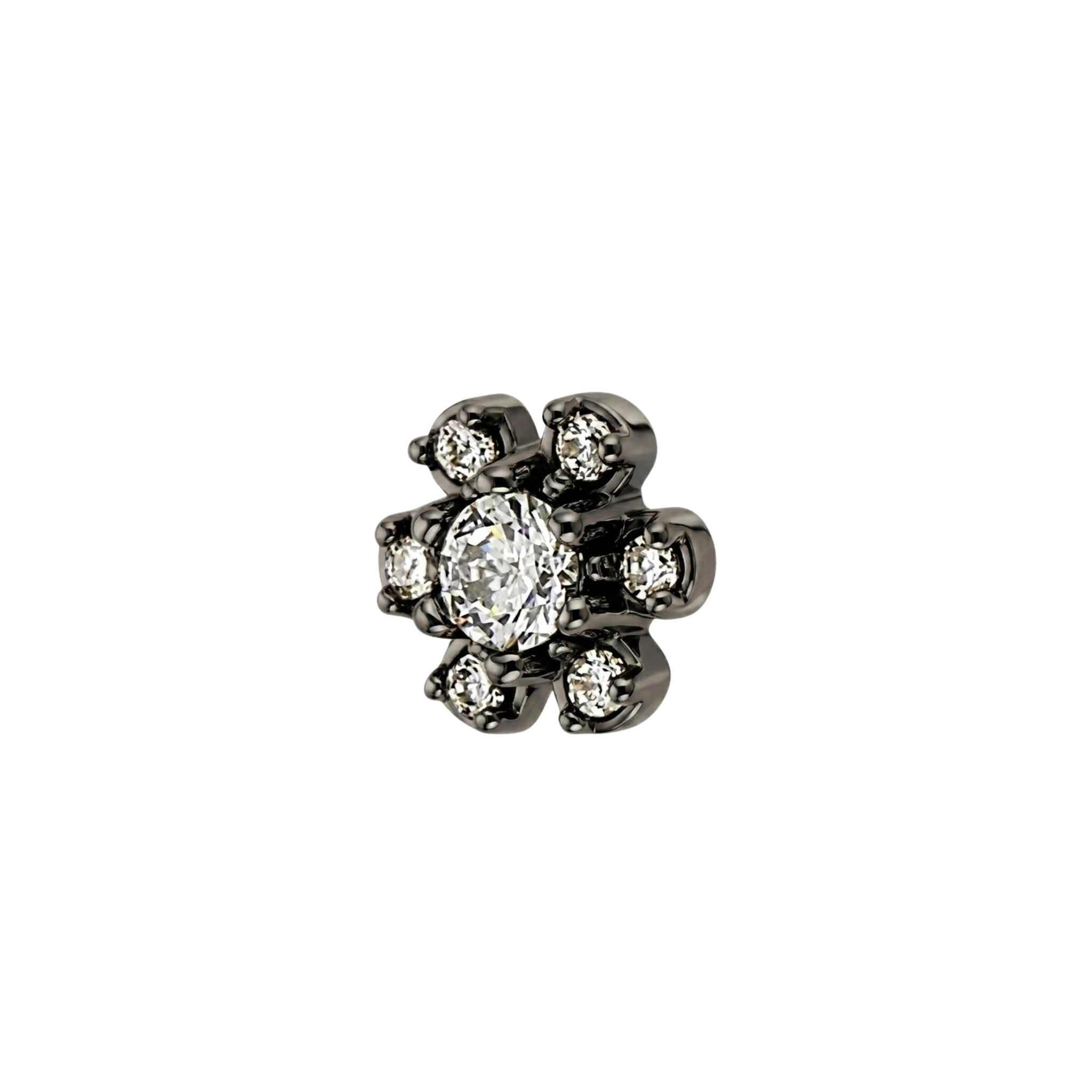 Daisy 6 - Stones – 14K Gold Threadless/Threaded End
