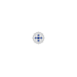 Damask - 14K Gold Lab Blue Sapphire Threadless End - piercing - zone.com
