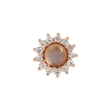 DELPHINE - LABRADORITE + WHITE SAPPHIRE - THREADLESS END piercing-zone.com