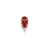 Desden Garnet End Modeled in Helix Piercing on Fair Skin