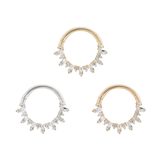 UNFORGETTABLE - CZ - SOLID 14KT GOLD CLICKER piercing-zone.com