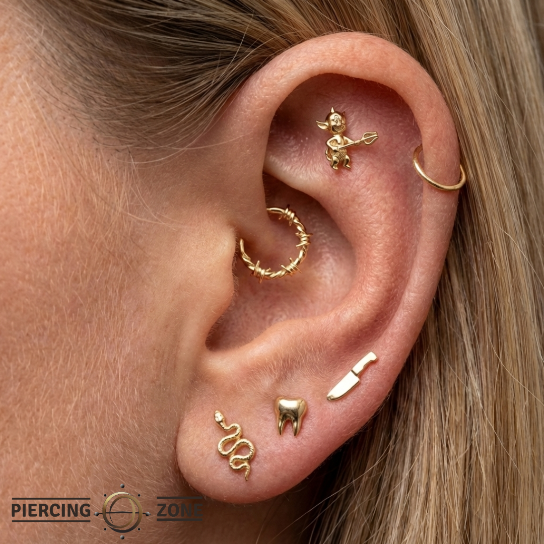 Devil – 14K Gold Threadless/Threaded End