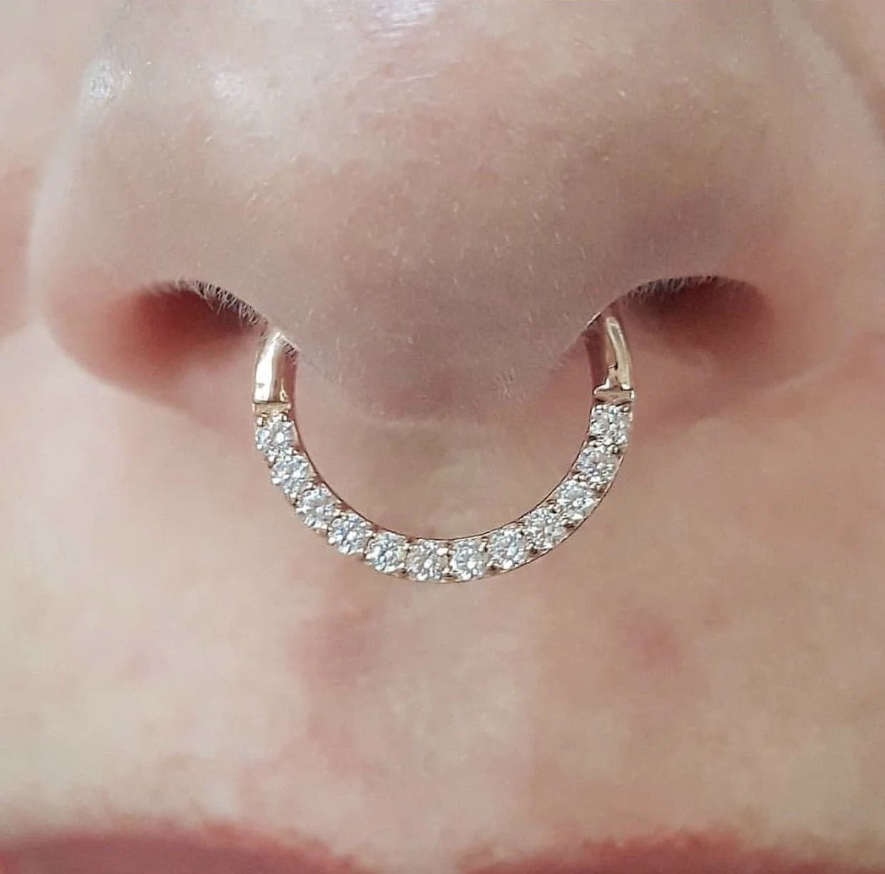 DIA - GENUINE DIAMOND SET SOLID 14KT GOLD CLICKER piercing-zone.com