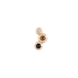 DIG IT - WHITE SAPPHIRE, SMOKY QUARTZ, BLACK SPINEL- THREADLESS END piercing-zone.com
