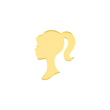Doll 14K Gold Threadless End – Front View