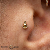 Dome - 18K Gold Threadless/Threaded End