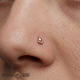 Dome - 18K Gold Threadless/Threaded End