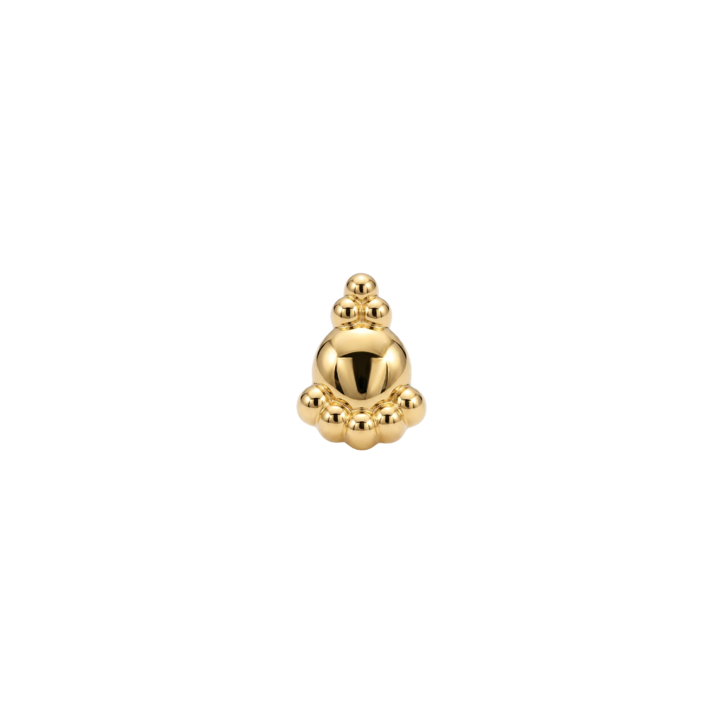 Dome - 18K Gold Threadless/Threaded End - piercing - zone.com