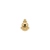 Dome - 18K Gold Threadless/Threaded End - piercing - zone.com