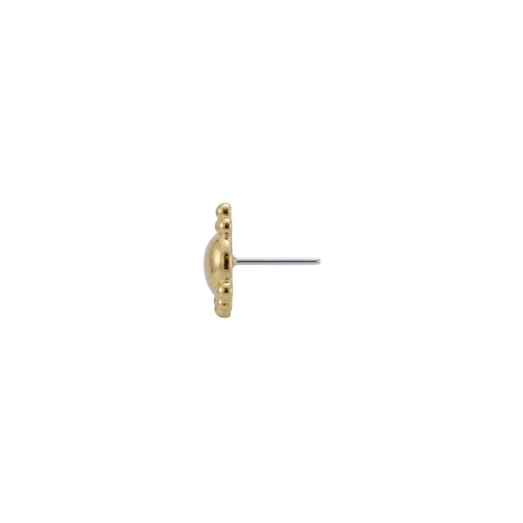 Dome - 18K Gold Threadless/Threaded End - piercing - zone.com