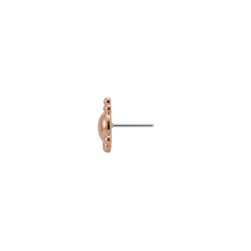 Dome - 18K Gold Threadless/Threaded End - piercing - zone.com