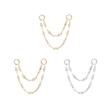 DOUBLE TILE CHAIN - SOLID 14KT GOLD piercing-zone.com