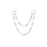 DOUBLE TILE CHAIN - SOLID 14KT GOLD piercing-zone.com
