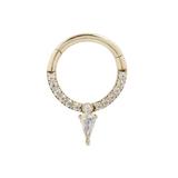 DOWN LIKE THAT - CZ - SOLID 14KT GOLD CLICKER piercing-zone.com