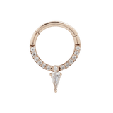 DOWN LIKE THAT - CZ - SOLID 14KT GOLD CLICKER piercing-zone.com