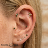 Dragonfly – 14K Gold Threadless/Threaded End