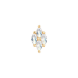 Dream On 14K Gold Threadless End with Four Moonstones – Front View