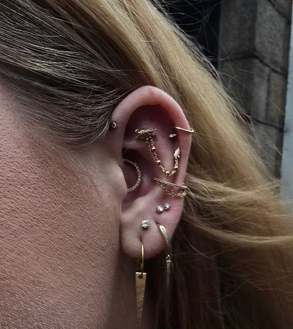 1976 Dragon – 14K Gold Threadless End