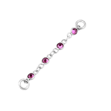 Dual Garnet Rhodolite Chain – 18K Gold Piercing Chain