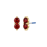 Duo Gem - 18K Gold Genuine Gem Threadless/Threaded End - piercing - zone.com