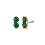 Duo Gem - 18K Gold Genuine Gem Threadless/Threaded End - piercing - zone.com