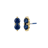 Duo Gem - 18K Gold Genuine Gem Threadless/Threaded End - piercing - zone.com