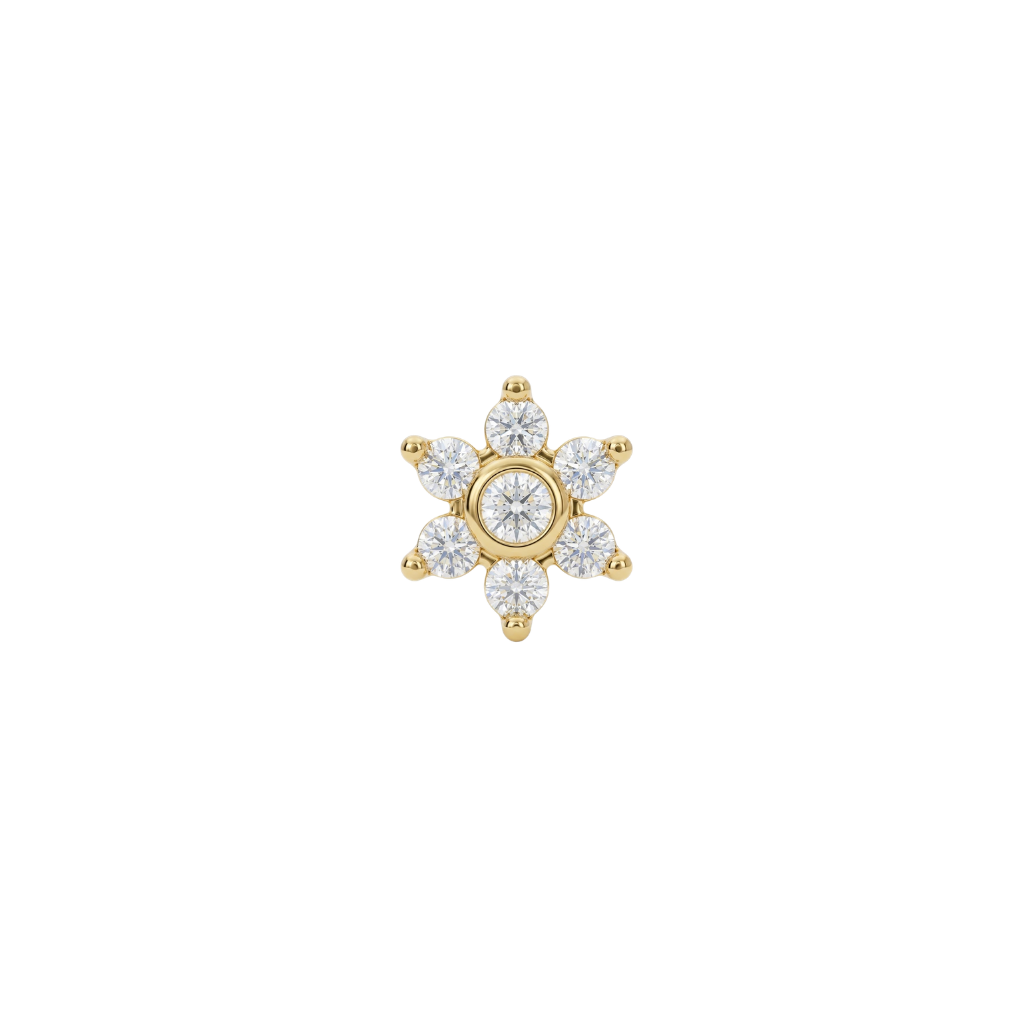 Echo - 18K Gold Gem Threadless/Threaded End - piercing - zone.com