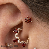 Echo - 18K Gold Genuine Gem Threadless/Threaded End