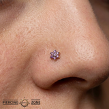 Echo - 18K Gold Genuine Gem Threadless/Threaded End