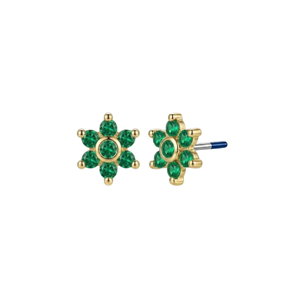 Echo - 18K Gold Genuine Gem Threadless/Threaded End - piercing - zone.com