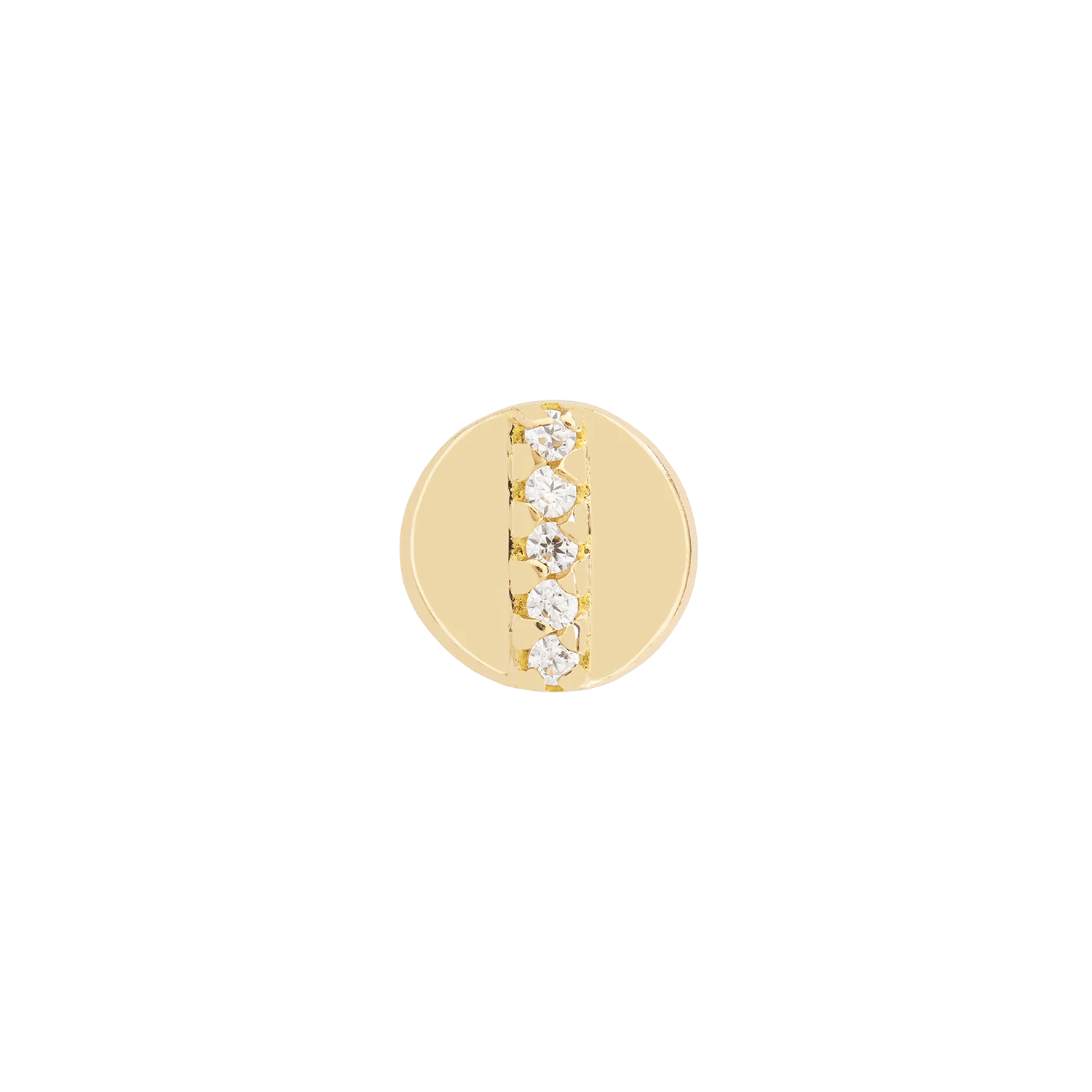 Side view of low-profile Eclipse in yellow gold