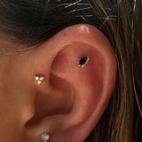 ELEVATE - BLACK SPINEL + CZ - THREADLESS END piercing-zone.com