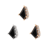 ELEVATE - BLACK SPINEL + CZ - THREADLESS END piercing-zone.com